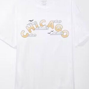American Eagle Graphic True Tee – White Chicago (Women’s Small)